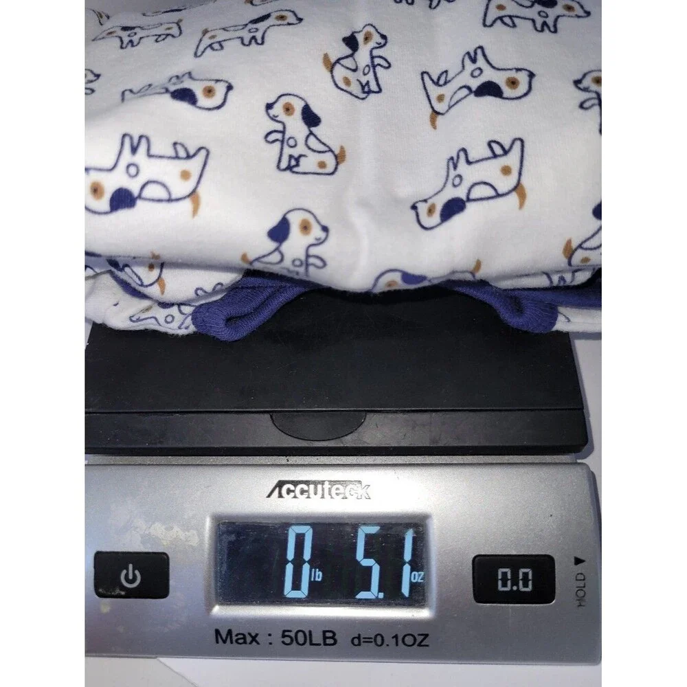 Duck Duck Goose Size 0-3 Month Blue & White Dog Print Baby 3 Piece Bundle